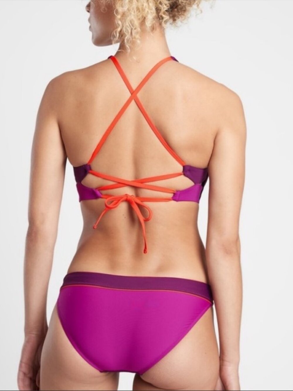 Athleta Colorblock Triangle Bikini Top A-C